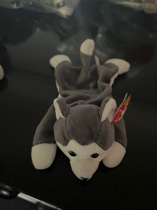 Ty Other - Ty Gray and White Plush Husky Small Pet Toy nanook